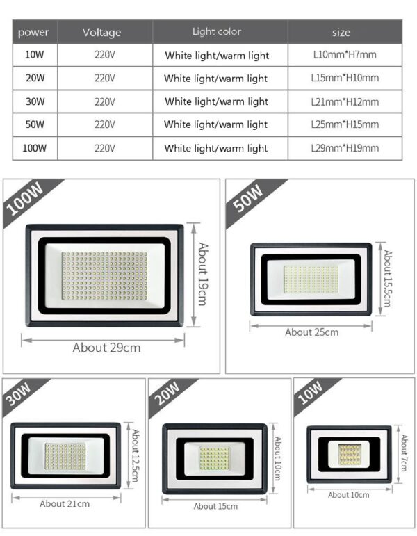 Metallic 50W LED Outdoor Floodlight - Image 6