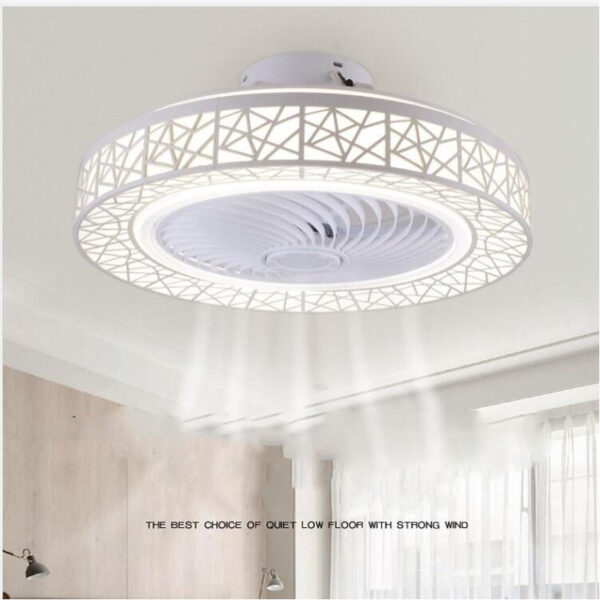 Idyllic European Hollow Pattern Invisible Ceiling Fan Lamp - Image 3