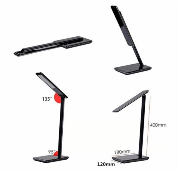 LED Desk Lamp | Wireless Charging, Eye Protection, Touch Control | Foldable Bedside Lamp - Image 2