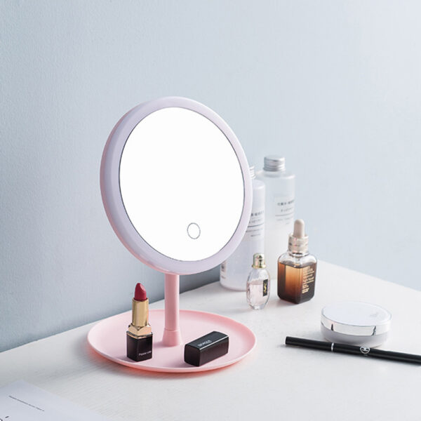 Rechargeable LED Lighting Mirror | Touch Dimming, USB Charging | Desktop Beauty Mirror - Image 10