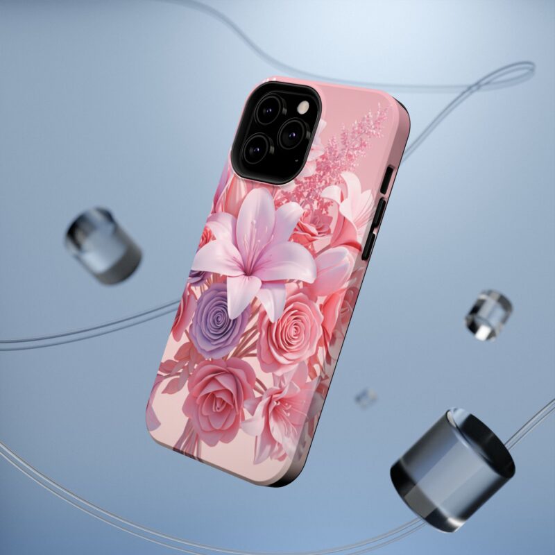 Floral Impact-Resistant Phone Case - Vibrant Pink Flower Design - Image 24