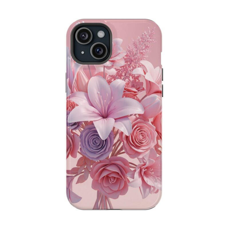 Floral Impact-Resistant Phone Case - Vibrant Pink Flower Design - Image 81
