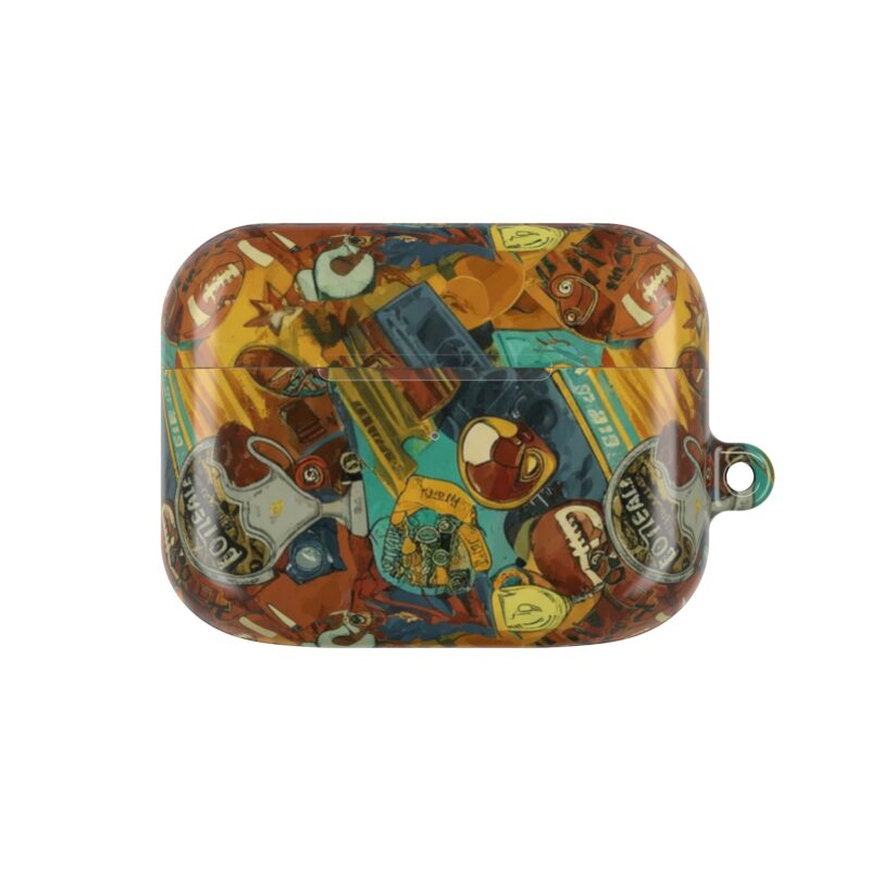 Colorful Vintage Sports AirPod Case – Fun Retro Design for Sports Lovers