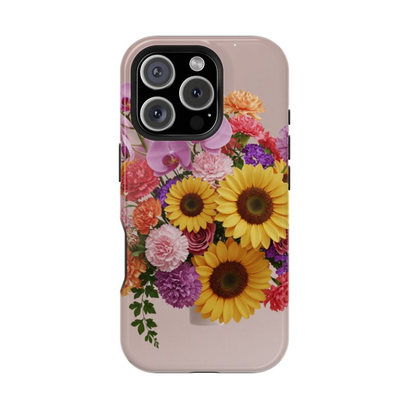 Floral Impact-Resistant Phone Case - Vibrant Sunflowers & Orchids - Image 129