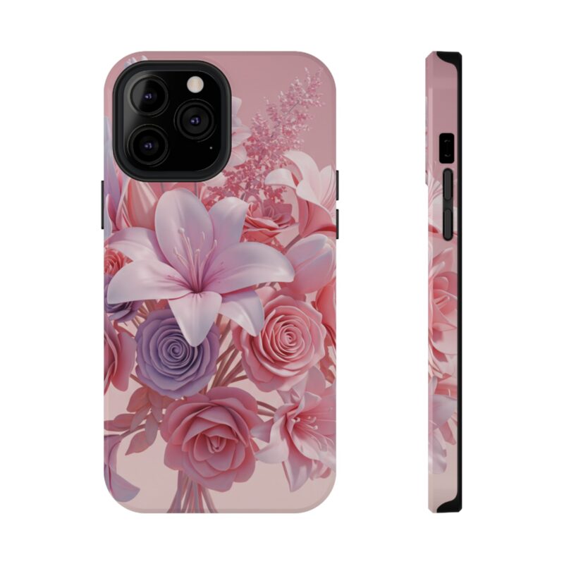 Floral Impact-Resistant Phone Case - Vibrant Pink Flower Design - Image 19
