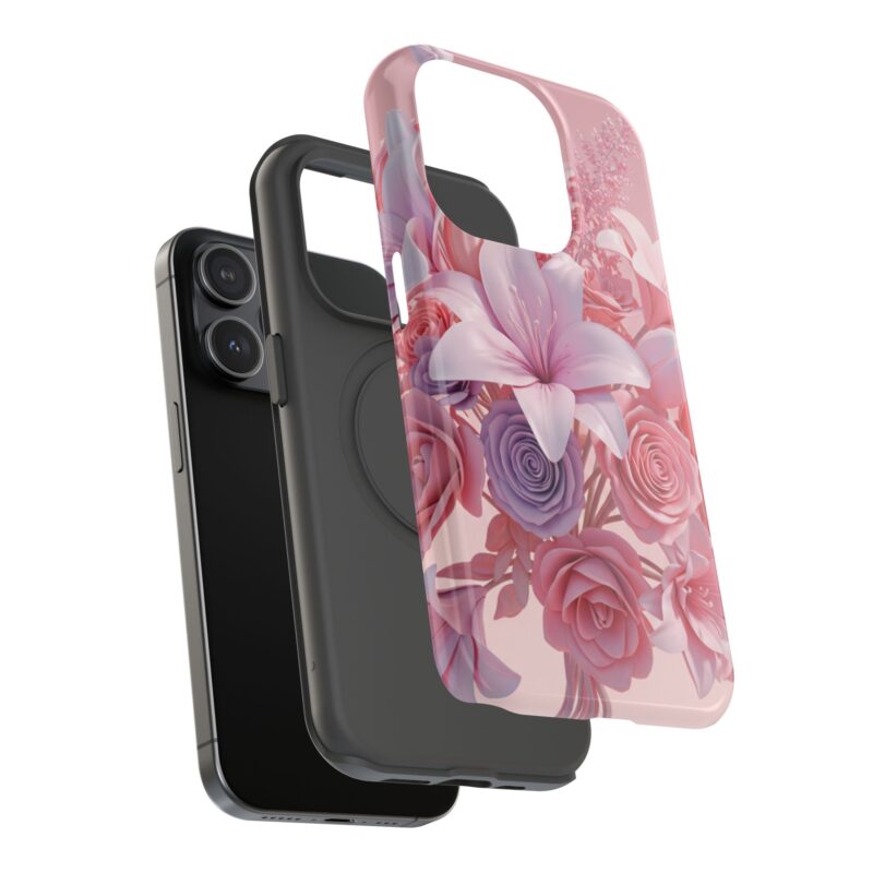 Floral Impact-Resistant Phone Case - Vibrant Pink Flower Design - Image 76