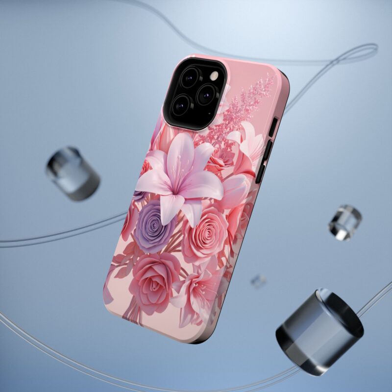 Floral Impact-Resistant Phone Case - Vibrant Pink Flower Design - Image 21