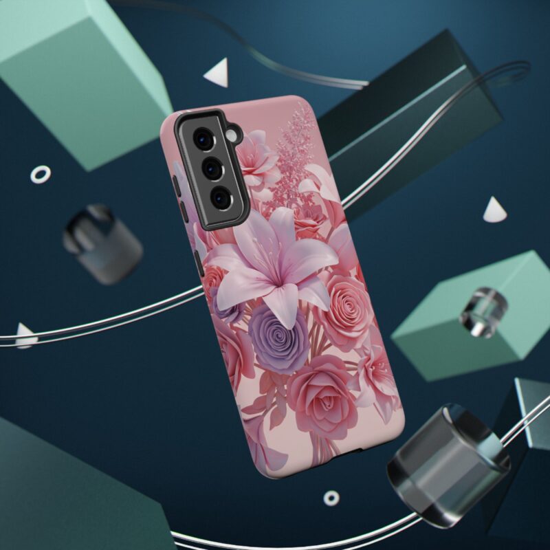 Floral Impact-Resistant Phone Case - Vibrant Pink Flower Design - Image 26