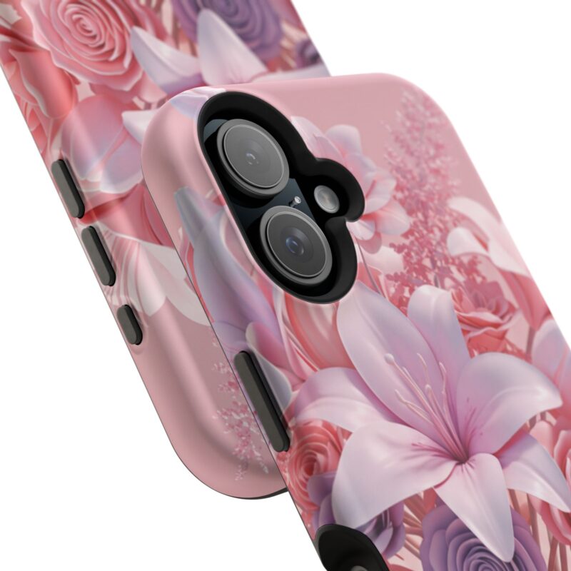 Floral Impact-Resistant Phone Case - Vibrant Pink Flower Design - Image 150