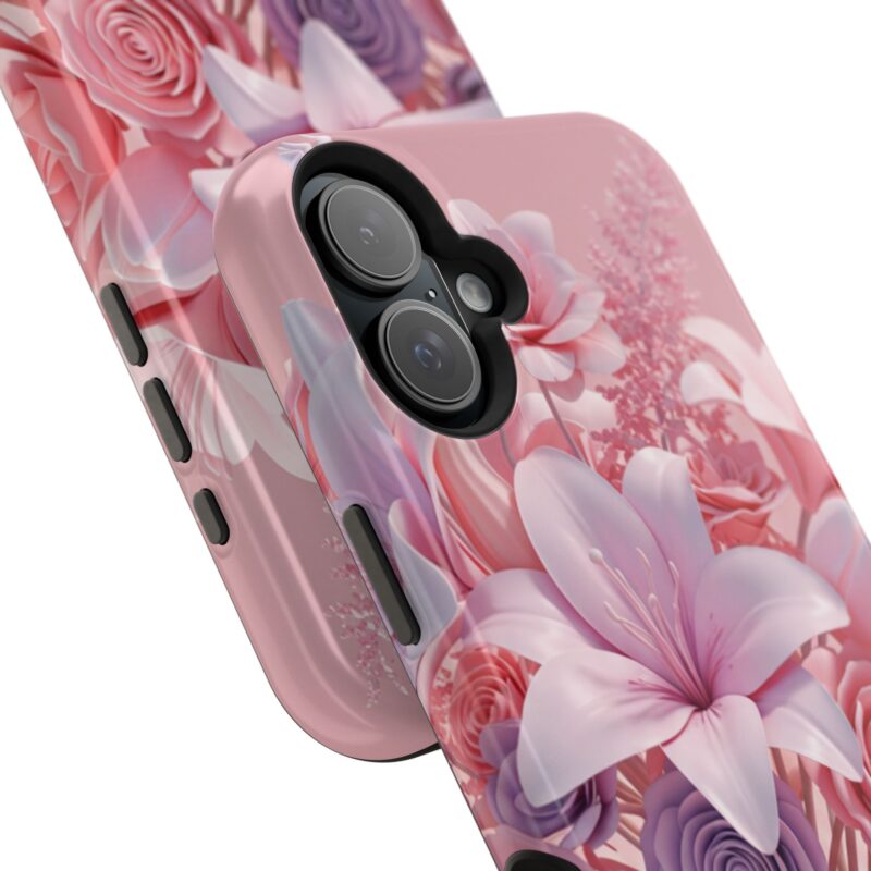 Floral Impact-Resistant Phone Case - Vibrant Pink Flower Design - Image 154