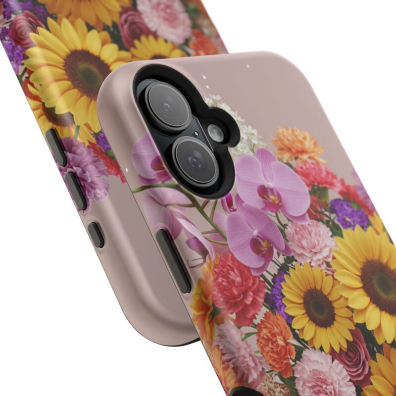 Floral Impact-Resistant Phone Case - Vibrant Sunflowers & Orchids - Image 158