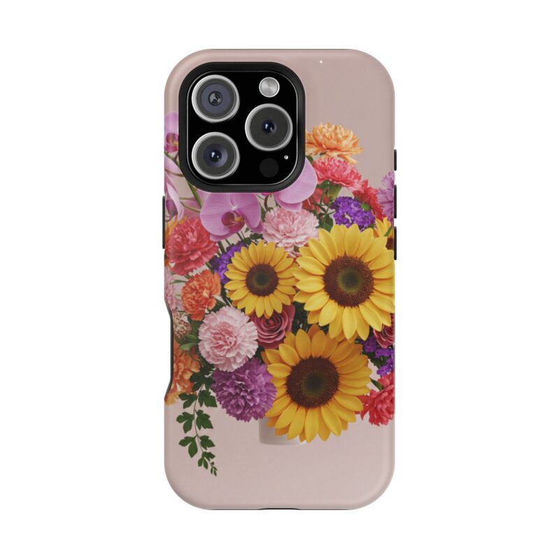Floral Impact-Resistant Phone Case - Vibrant Sunflowers & Orchids - Image 133