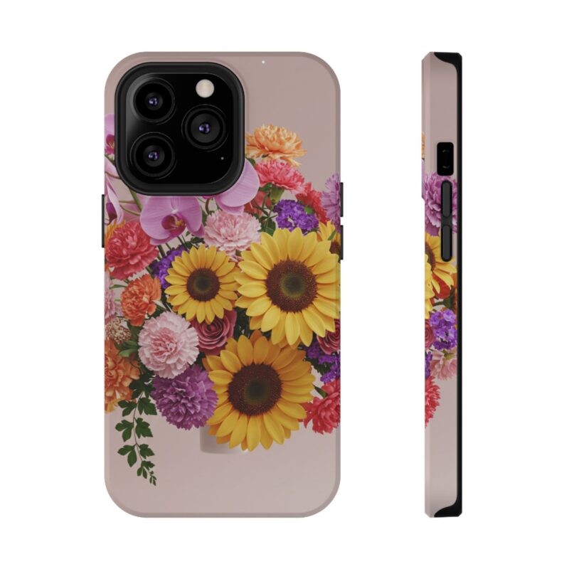 Floral Impact-Resistant Phone Case - Vibrant Sunflowers & Orchids - Image 16