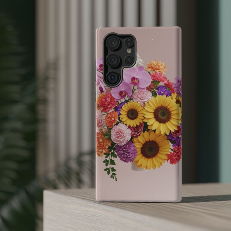 Floral Impact-Resistant Phone Case - Vibrant Sunflowers & Orchids - Image 63