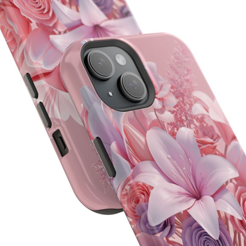 Floral Impact-Resistant Phone Case - Vibrant Pink Flower Design - Image 82
