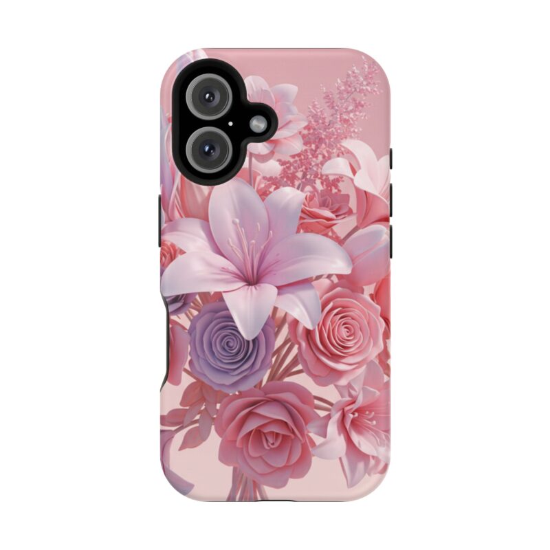 Floral Impact-Resistant Phone Case - Vibrant Pink Flower Design - Image 149