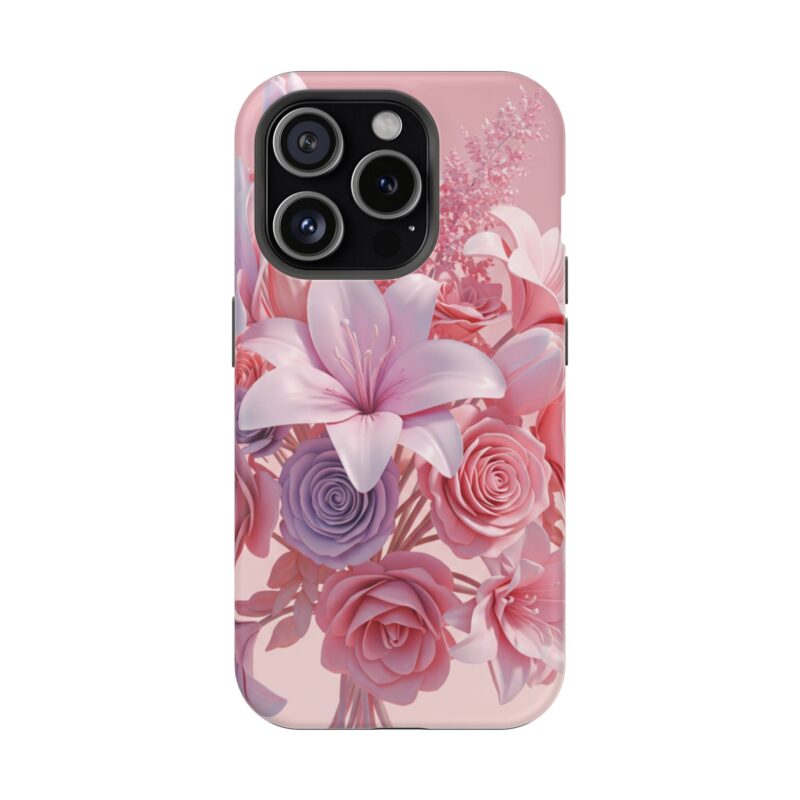Floral Impact-Resistant Phone Case - Vibrant Pink Flower Design - Image 77