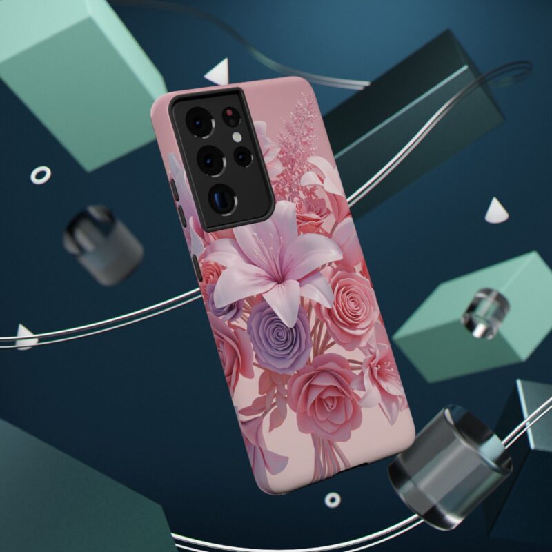 Floral Impact-Resistant Phone Case - Vibrant Pink Flower Design - Image 30