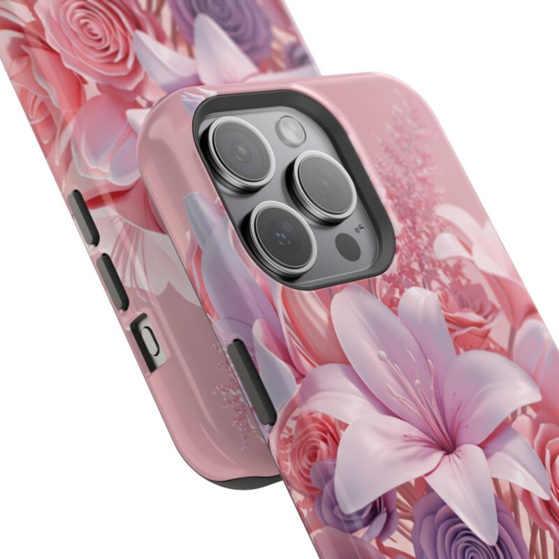 Floral Impact-Resistant Phone Case - Vibrant Pink Flower Design - Image 90