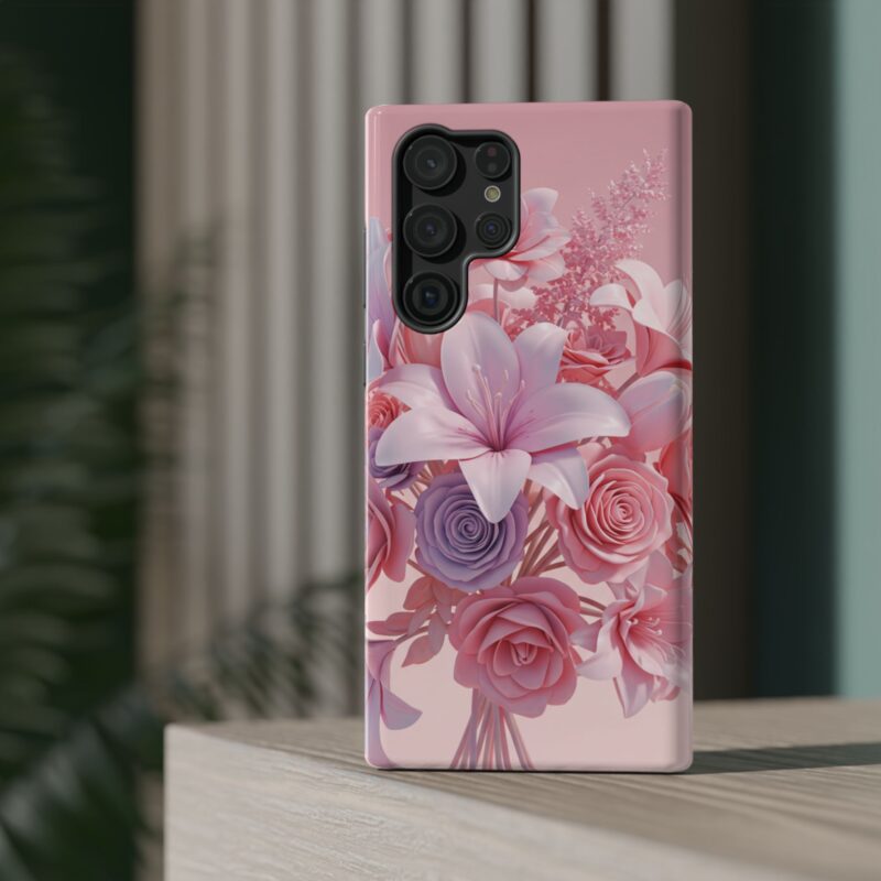 Floral Impact-Resistant Phone Case - Vibrant Pink Flower Design - Image 63