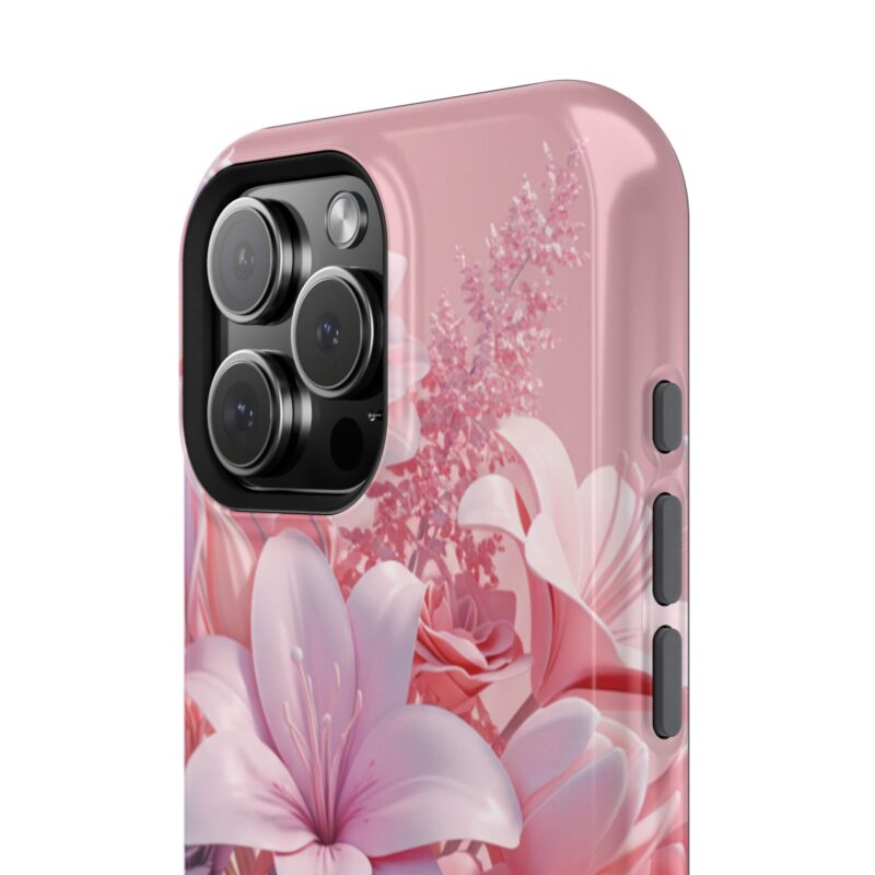 Floral Impact-Resistant Phone Case - Vibrant Pink Flower Design - Image 140