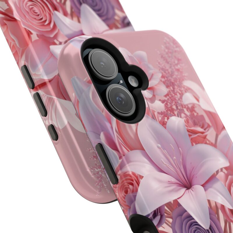 Floral Impact-Resistant Phone Case - Vibrant Pink Flower Design - Image 146