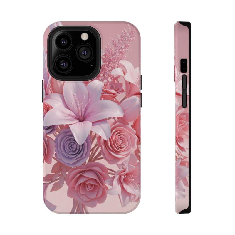Floral Impact-Resistant Phone Case - Vibrant Pink Flower Design - Image 16