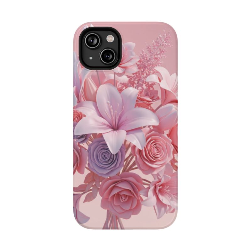 Floral Impact-Resistant Phone Case - Vibrant Pink Flower Design - Image 117