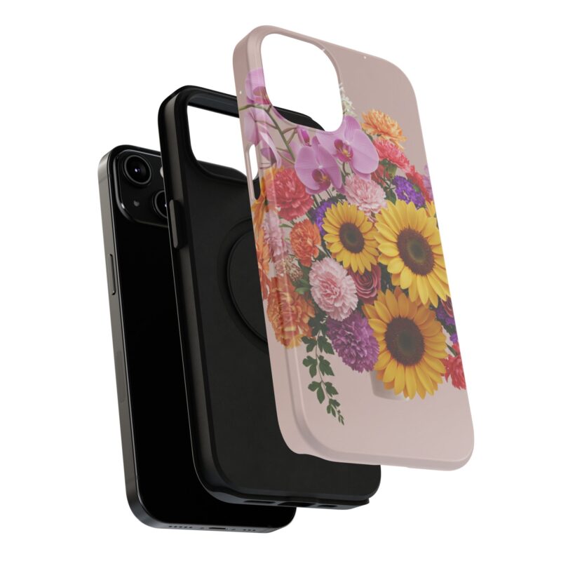 Floral Impact-Resistant Phone Case - Vibrant Sunflowers & Orchids - Image 104