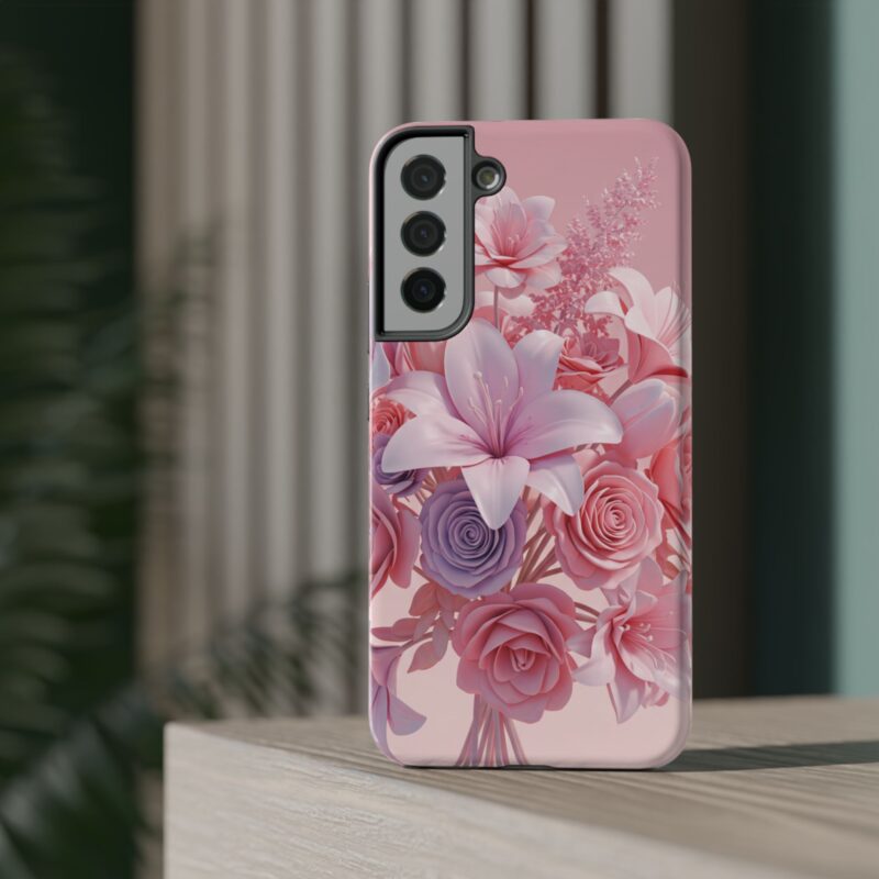 Floral Impact-Resistant Phone Case - Vibrant Pink Flower Design - Image 59