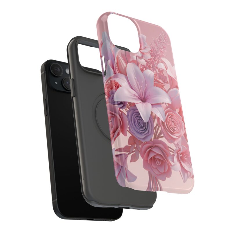 Floral Impact-Resistant Phone Case - Vibrant Pink Flower Design - Image 84