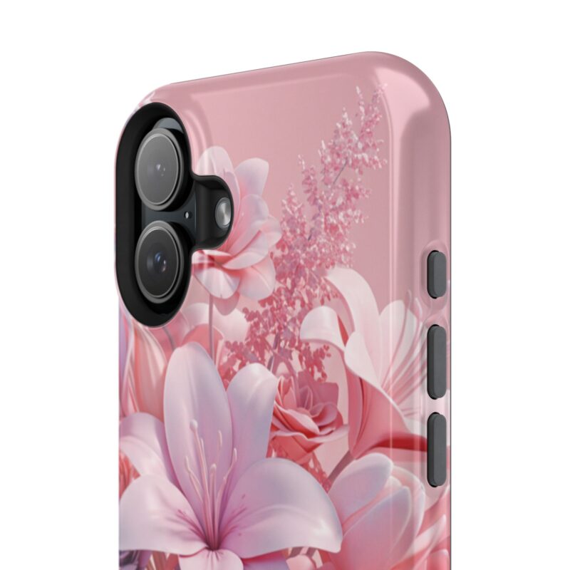 Floral Impact-Resistant Phone Case - Vibrant Pink Flower Design - Image 156