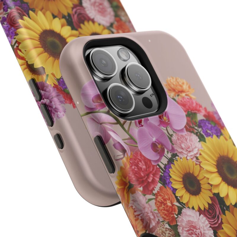 Floral Impact-Resistant Phone Case - Vibrant Sunflowers & Orchids - Image 142