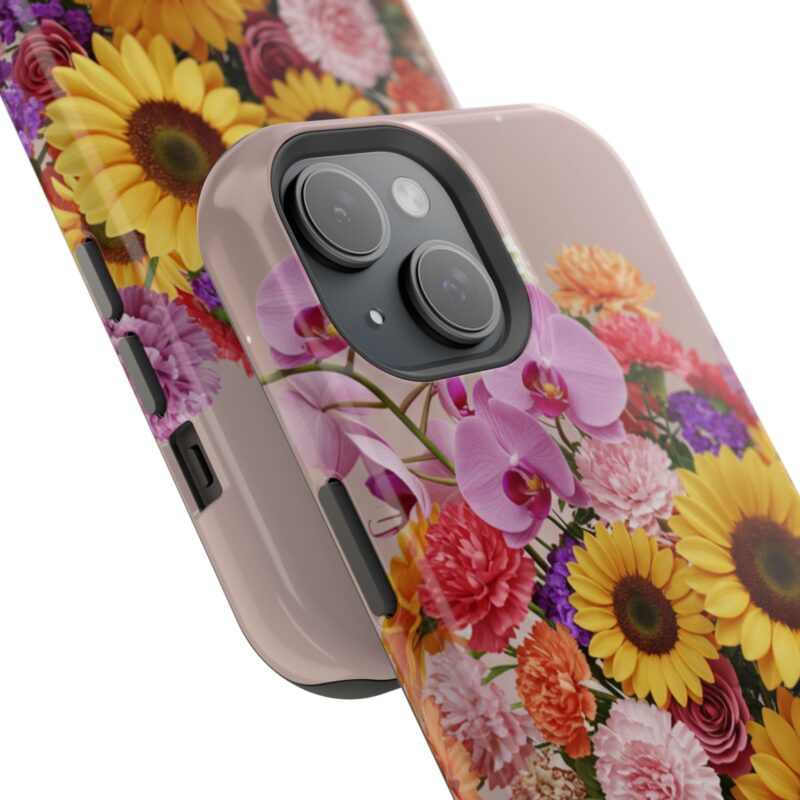 Floral Impact-Resistant Phone Case - Vibrant Sunflowers & Orchids - Image 66