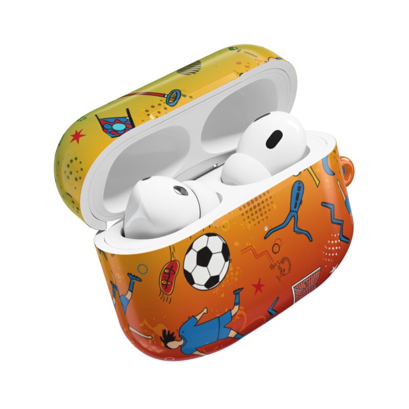 Vibrant Soccer AirPod Case | Sporty Design for Music Lovers, Unique Gift for Kids, Trendy Accessory for Athletes, Perfect for [...] - Image 4