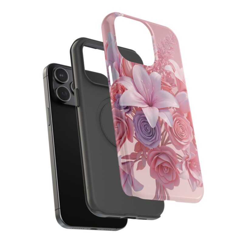 Floral Impact-Resistant Phone Case - Vibrant Pink Flower Design - Image 92