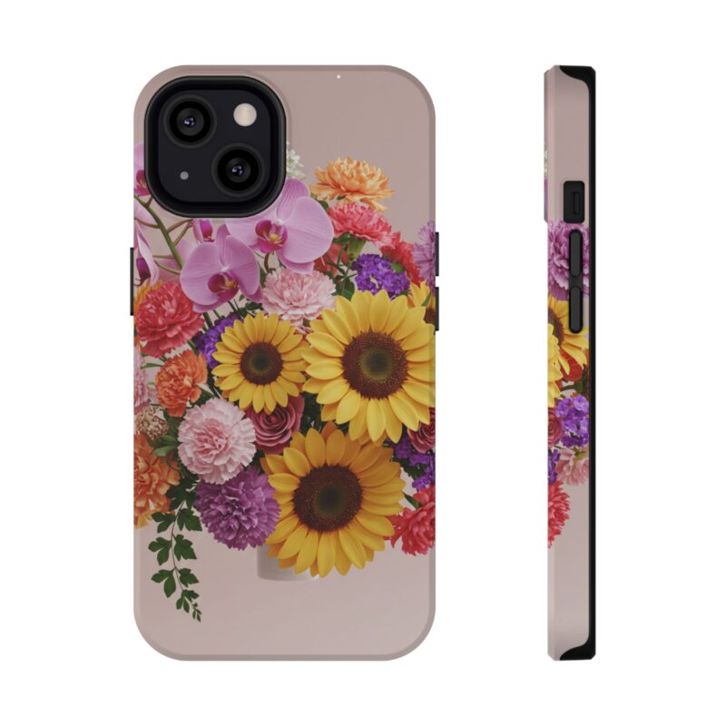Floral Impact-Resistant Phone Case - Vibrant Sunflowers & Orchids - Image 4