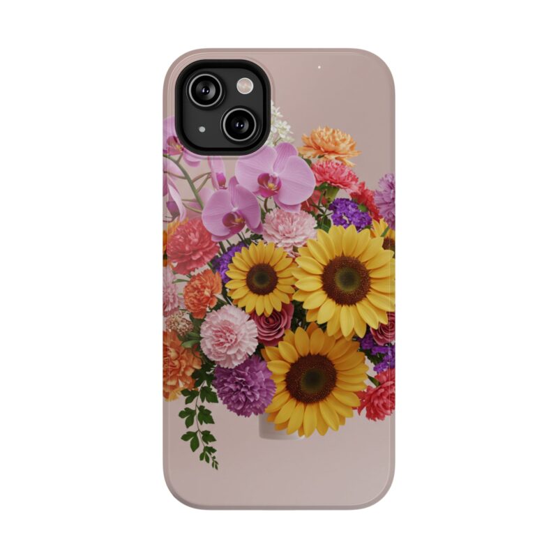 Floral Impact-Resistant Phone Case - Vibrant Sunflowers & Orchids - Image 113