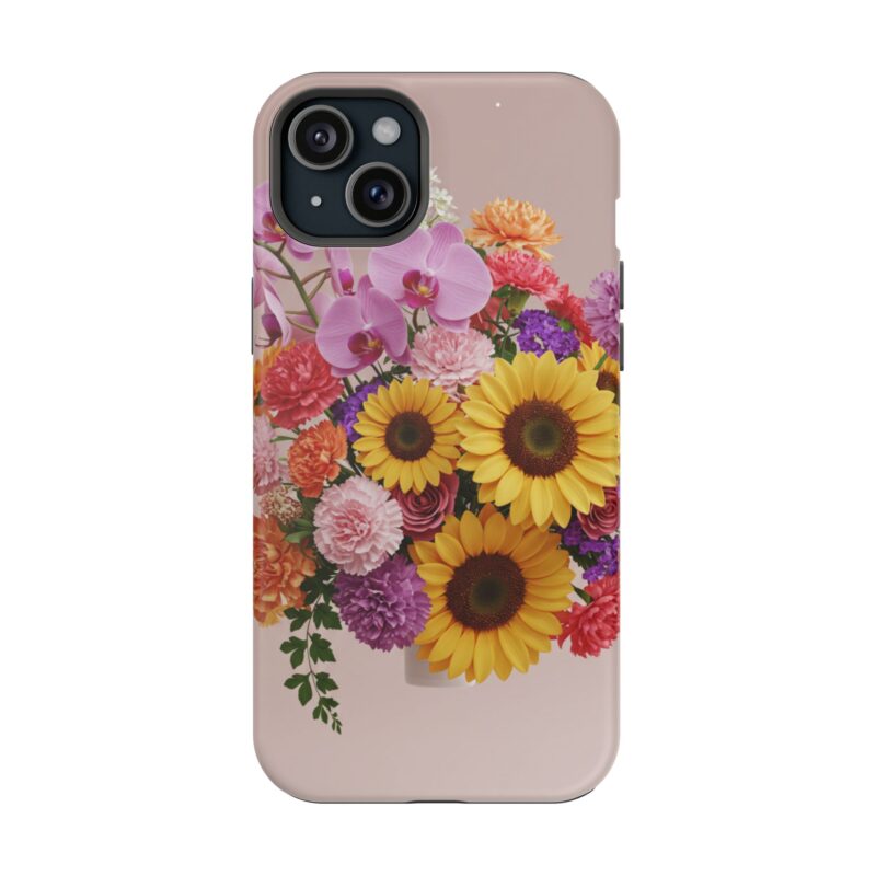 Floral Impact-Resistant Phone Case - Vibrant Sunflowers & Orchids - Image 85