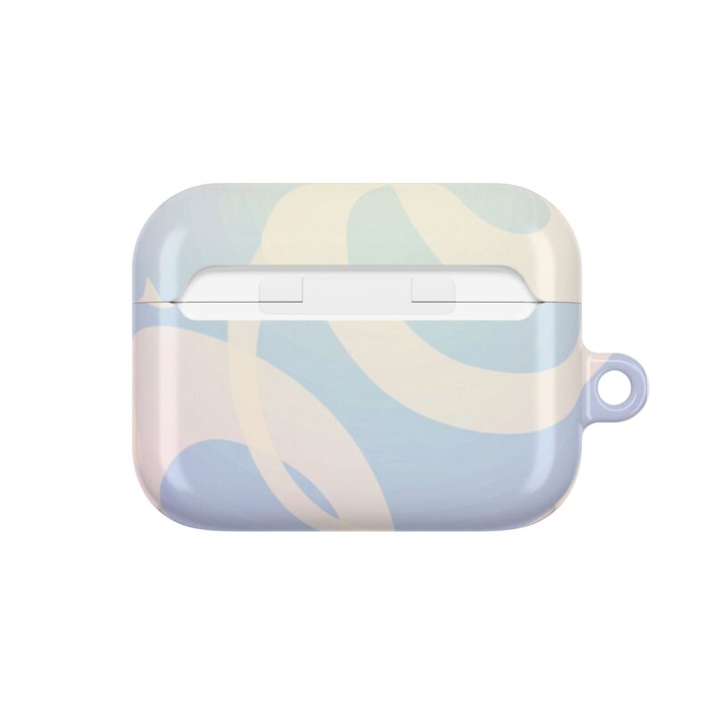 AirPod Case with Wave Design, Blue AirPods Sleeve, Cute Earbud Cover, Gift for Music Lovers, Trendy Accessories - Image 6