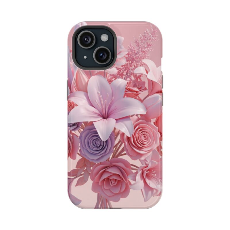 Floral Impact-Resistant Phone Case - Vibrant Pink Flower Design - Image 65