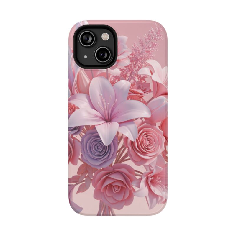 Floral Impact-Resistant Phone Case - Vibrant Pink Flower Design - Image 101