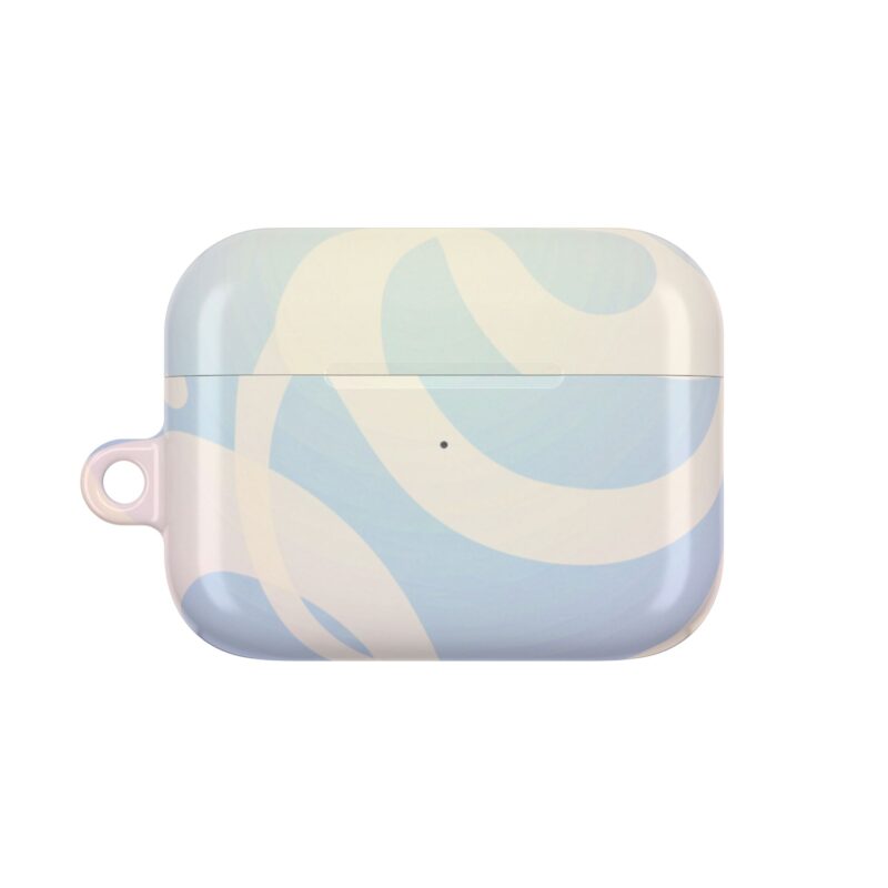 AirPod Case with Wave Design, Blue AirPods Sleeve, Cute Earbud Cover, Gift for Music Lovers, Trendy Accessories - Image 5