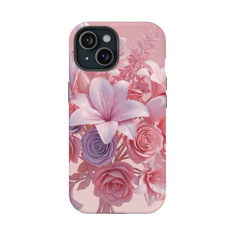 Floral Impact-Resistant Phone Case - Vibrant Pink Flower Design - Image 69