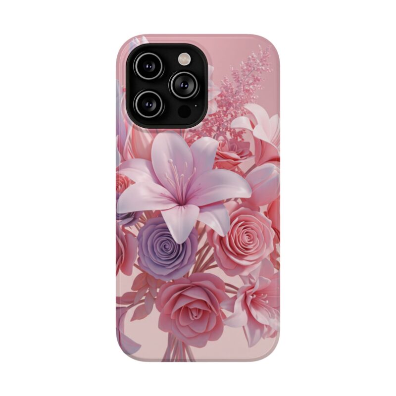 Floral Impact-Resistant Phone Case - Vibrant Pink Flower Design - Image 121