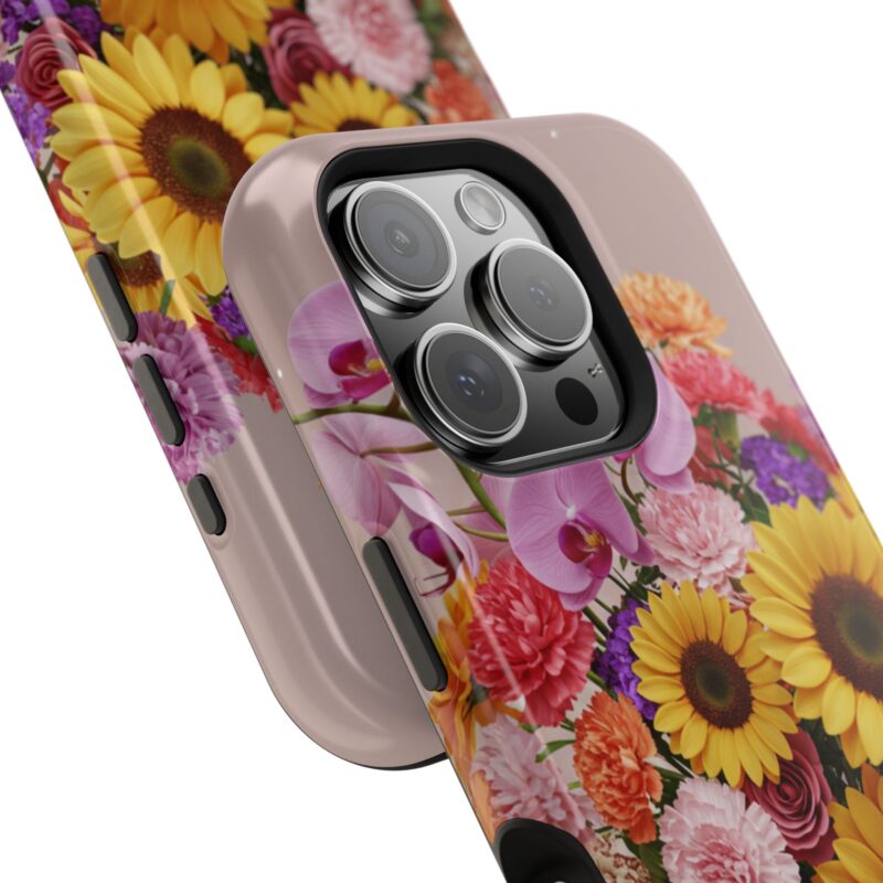 Floral Impact-Resistant Phone Case - Vibrant Sunflowers & Orchids - Image 130