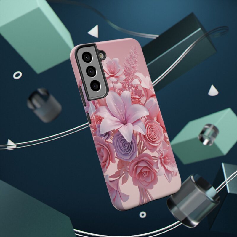 Floral Impact-Resistant Phone Case - Vibrant Pink Flower Design - Image 58
