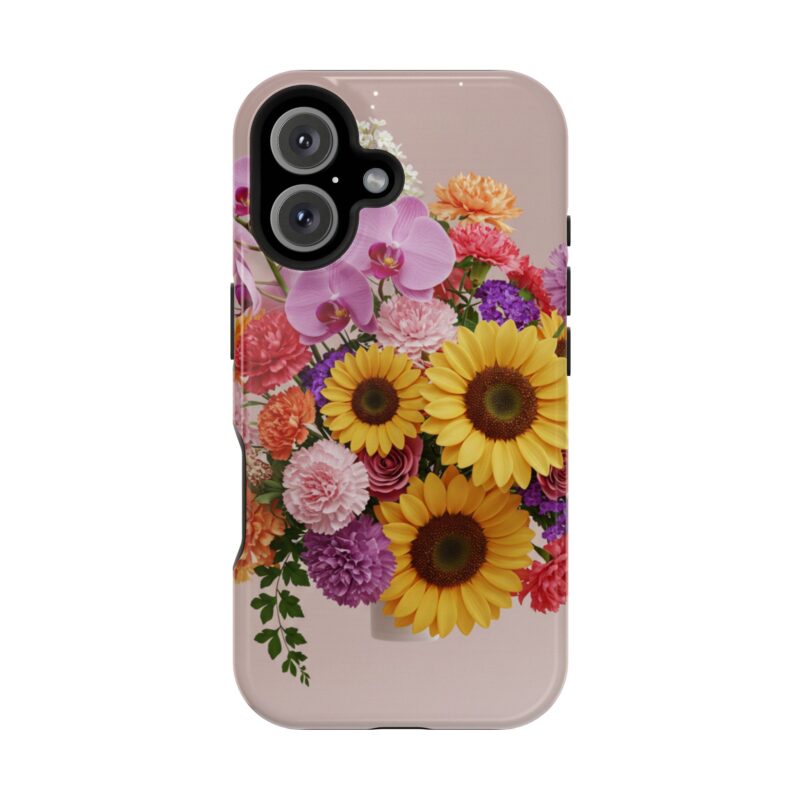 Floral Impact-Resistant Phone Case - Vibrant Sunflowers & Orchids - Image 145