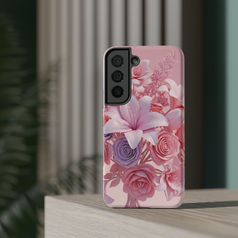 Floral Impact-Resistant Phone Case - Vibrant Pink Flower Design - Image 55