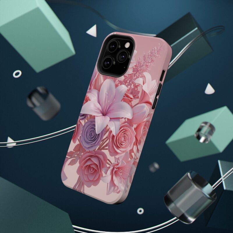 Floral Impact-Resistant Phone Case - Vibrant Pink Flower Design - Image 20